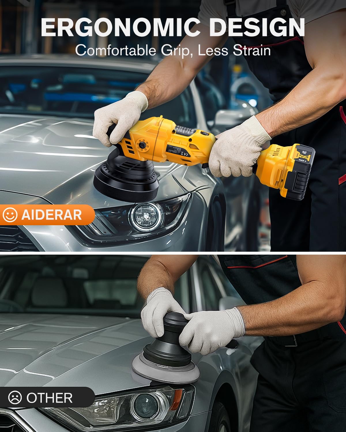AIDERAR pad variety closeup illustrating correct pad choice for cutting to finishing
