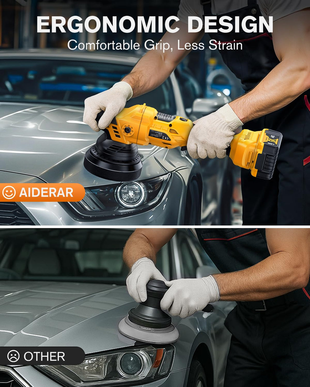 AIDERAR pad variety closeup illustrating correct pad choice for cutting to finishing