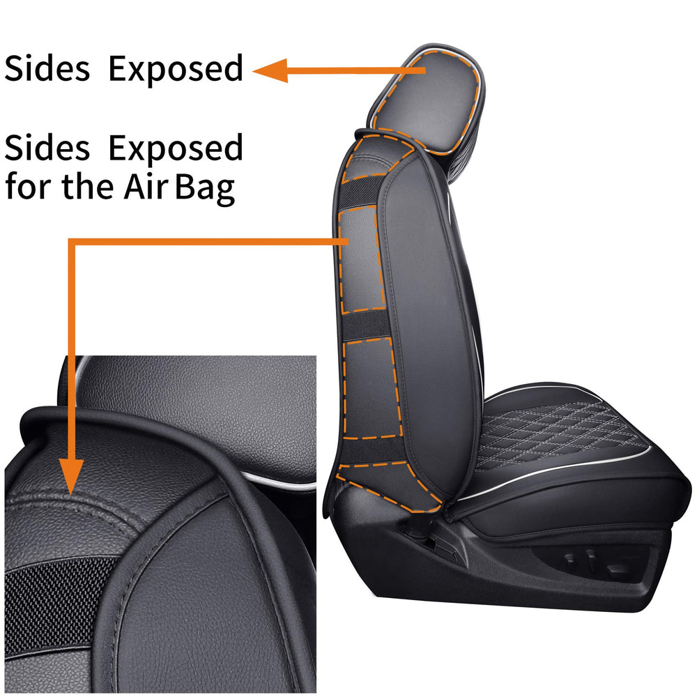 Aierxuan back row headrest strap detail showing adjustable fit