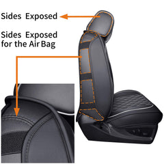 Aierxuan back row headrest strap detail showing adjustable fit