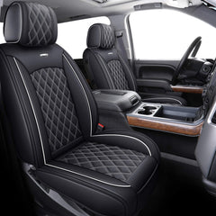 Aierxuan front view showing full seat cover set and neat fit