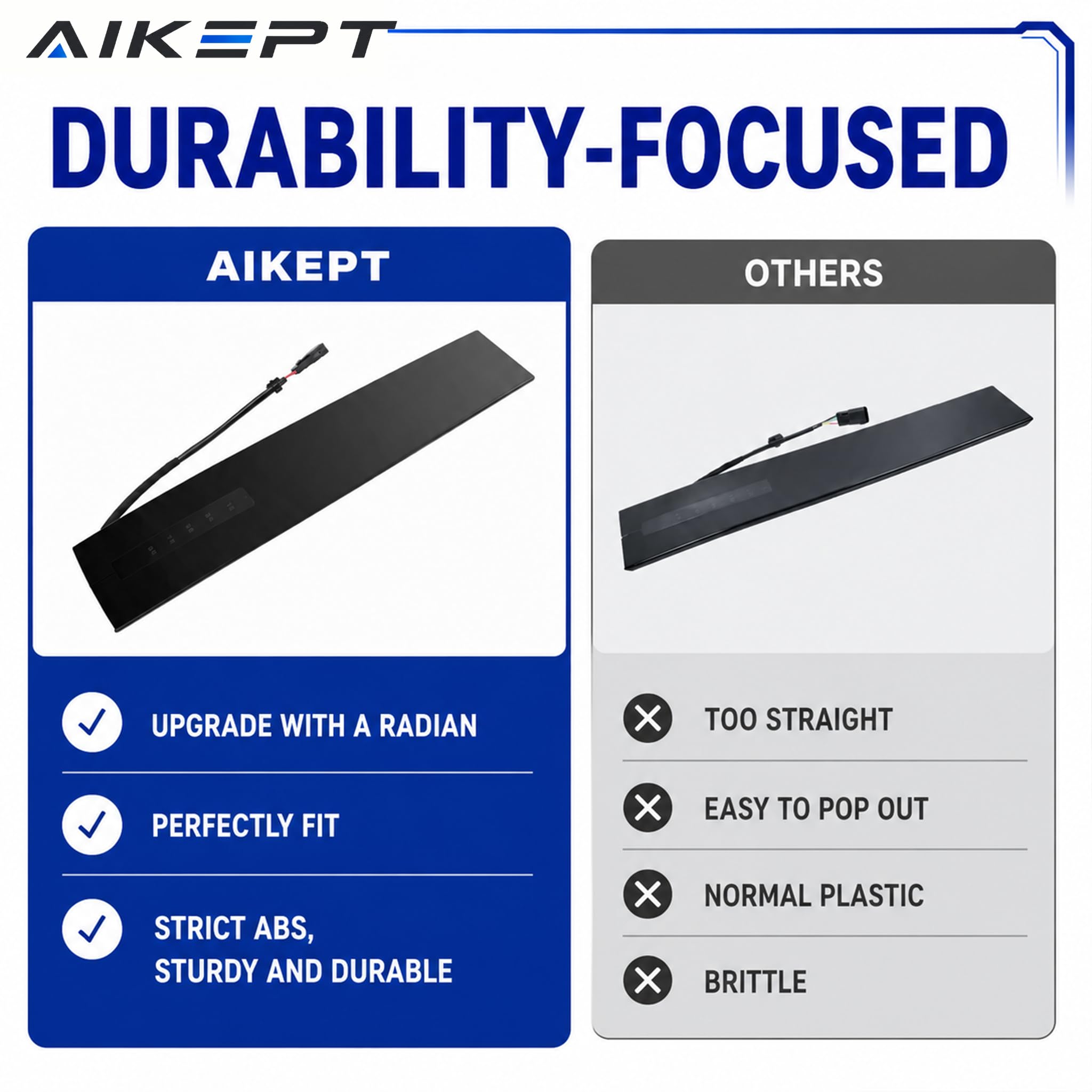 AIKEPT held in hand for size comparison showing easy DIY install convenience
