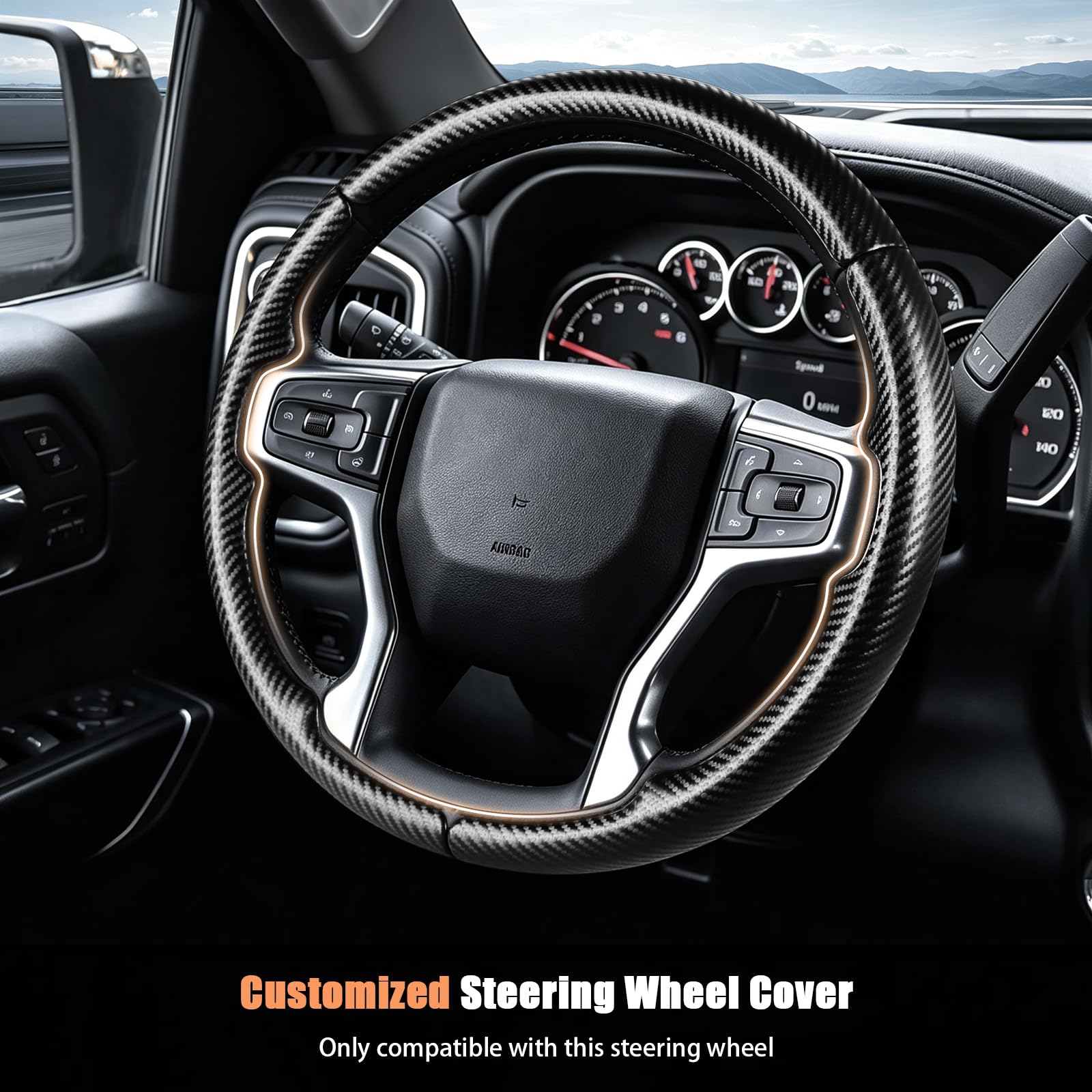 Aimato close-up carbon fiber texture offering durable stylish surface protection