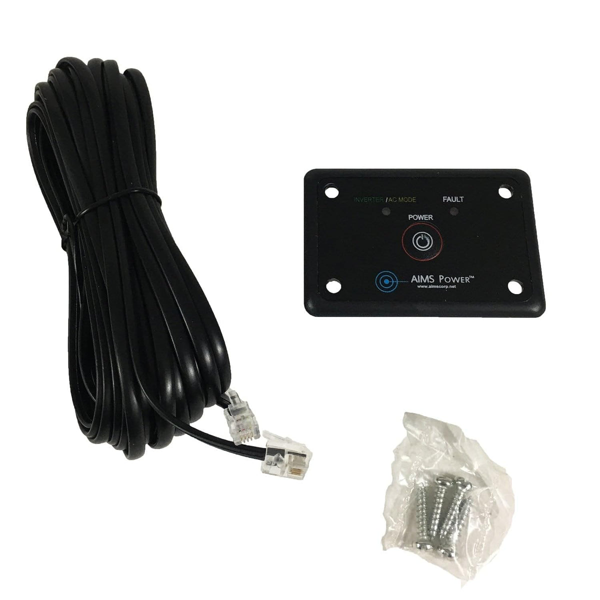 AIMS Power remote front view showing flush mount and neat dashboard fit benefit convenient control