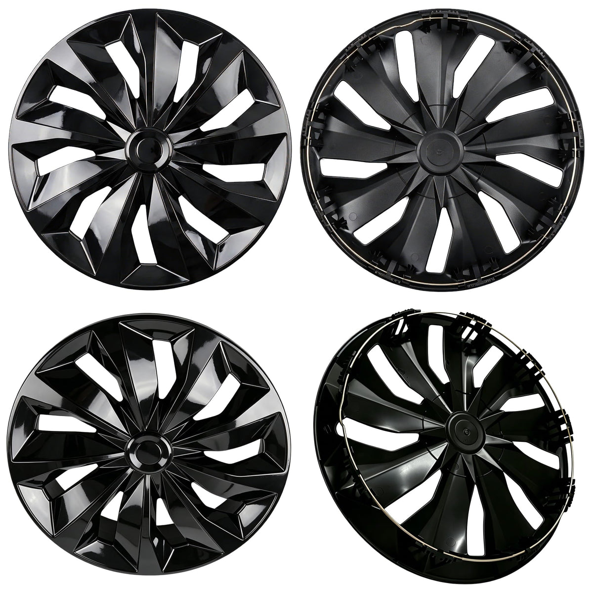 Aiqiying front view of hubcap packaging showing set of four for easy purchase