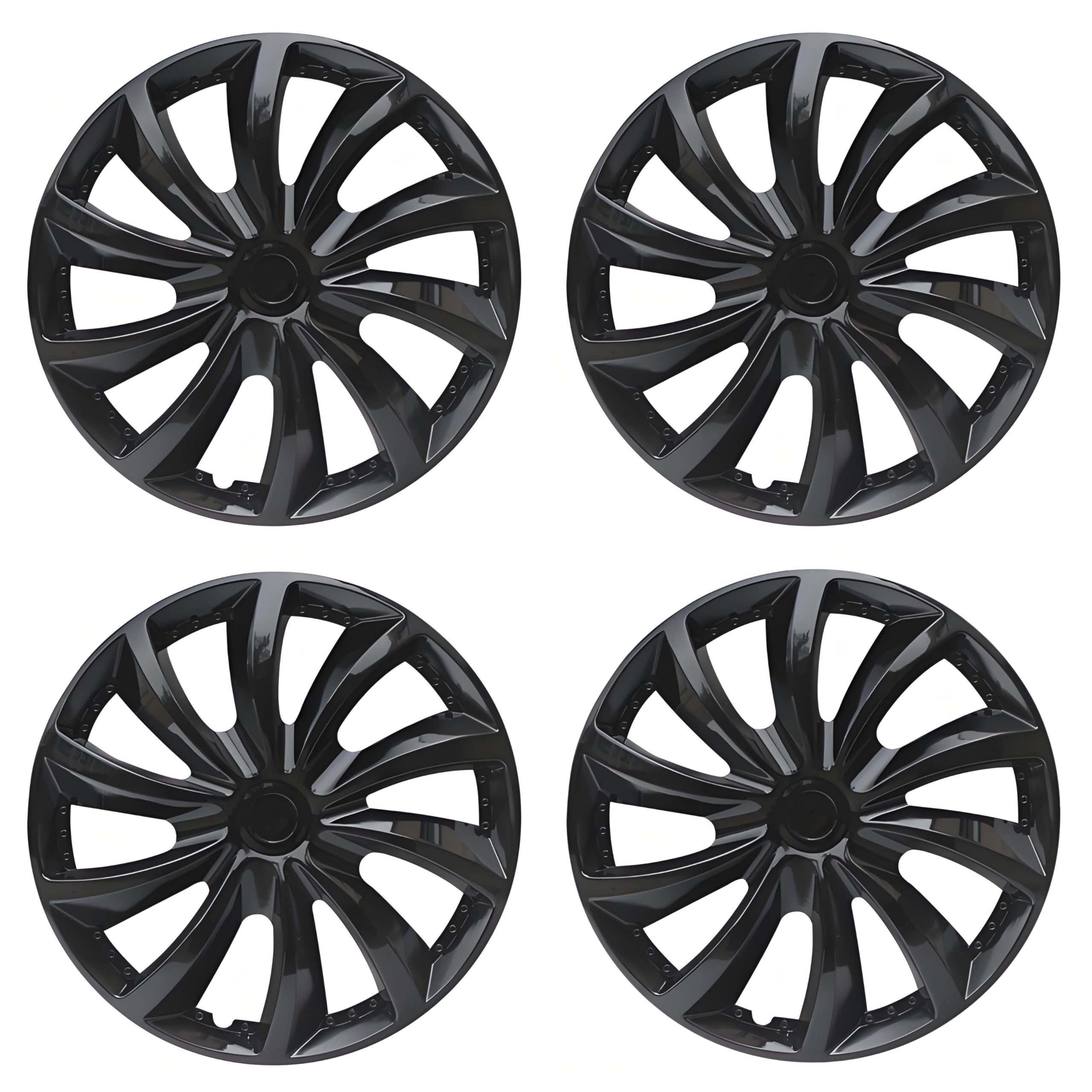 Aiqiying front view set of four hubcaps showing updated wheel appearance