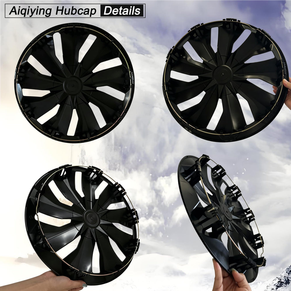 Aiqiying packaged set of four hubcaps ready to ship for complete wheel replacement
