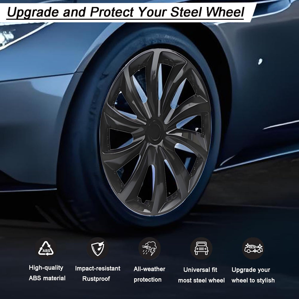 Aiqiying hubcap beside ruler showing exact 16-inch scale fit