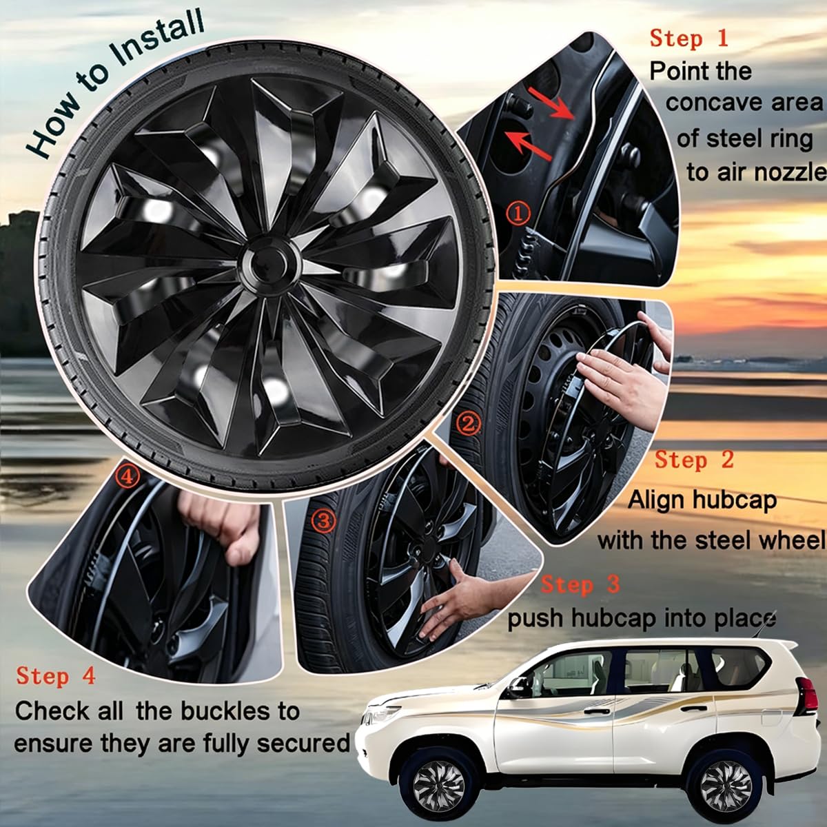 Aiqiying side profile demonstrating proper rim fit and secure edge retention