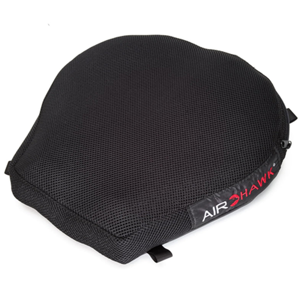 Airhawk cruiser front view showing mesh cover and secure straps for improved comfort