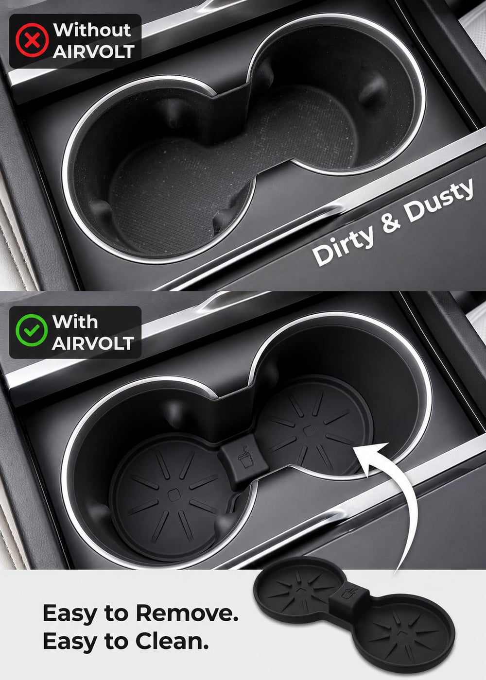 AIRVOLT silicone lining texture protecting items and reducing noise