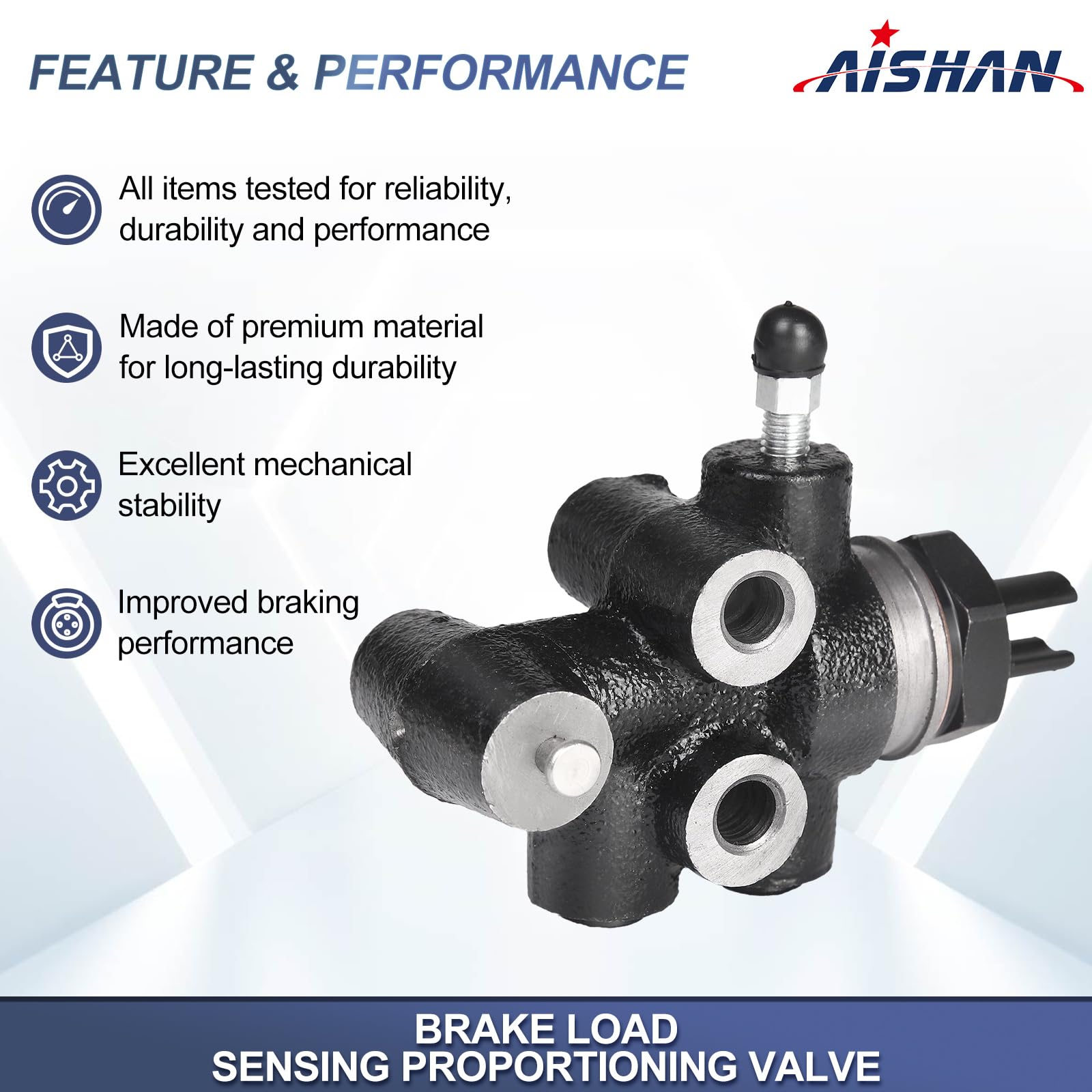 AISHAN close-up of valve body detailing metal finish and durability benefit