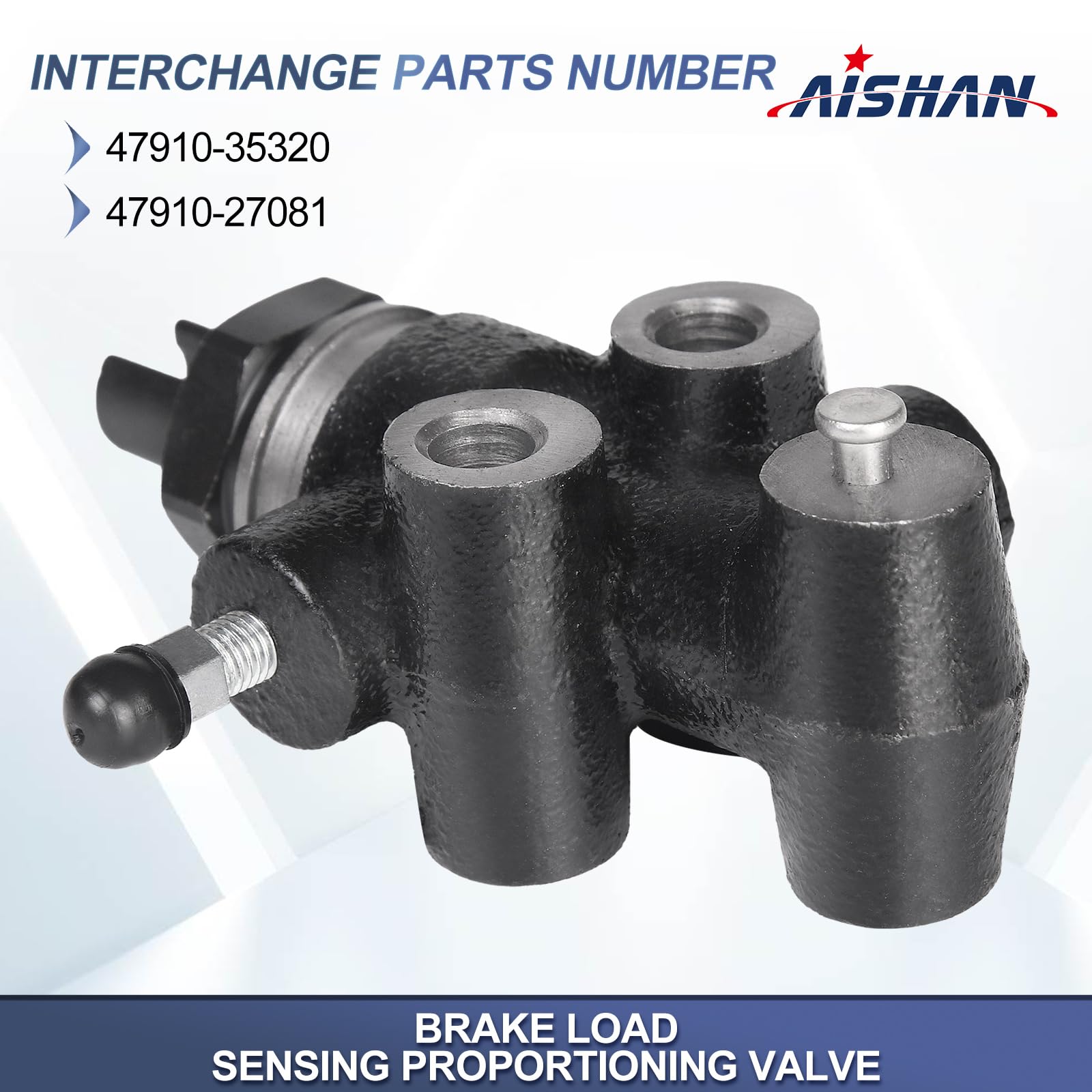 AISHAN valve beside ruler showing dimensions for accurate size verification benefit