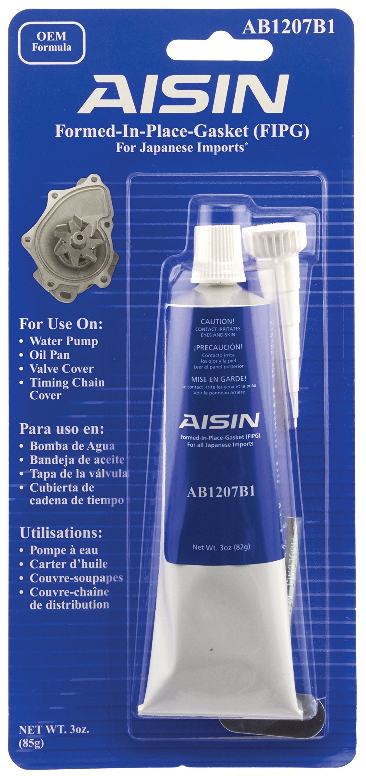 AISIN front view of 3oz tube showing label and easy-squeeze cap for precise application