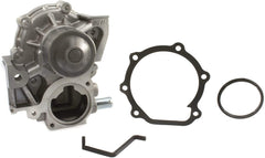 AISIN water pump close-up highlighting diecast housing and seal for lasting durability