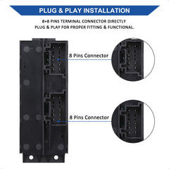 AiYiGu connector pins detail showing 8+8 pins for plug-and-play installation