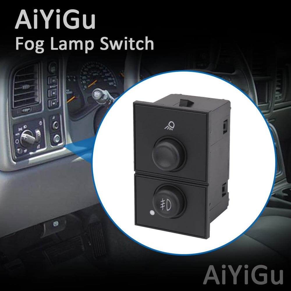 AiYiGu fog lamp switch packaging and contents ready for immediate installation