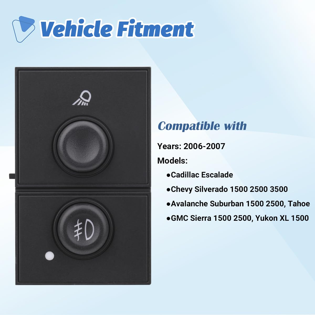 AiYiGu fog lamp switch rear connector with 6-pin terminals for plug-and-play fit