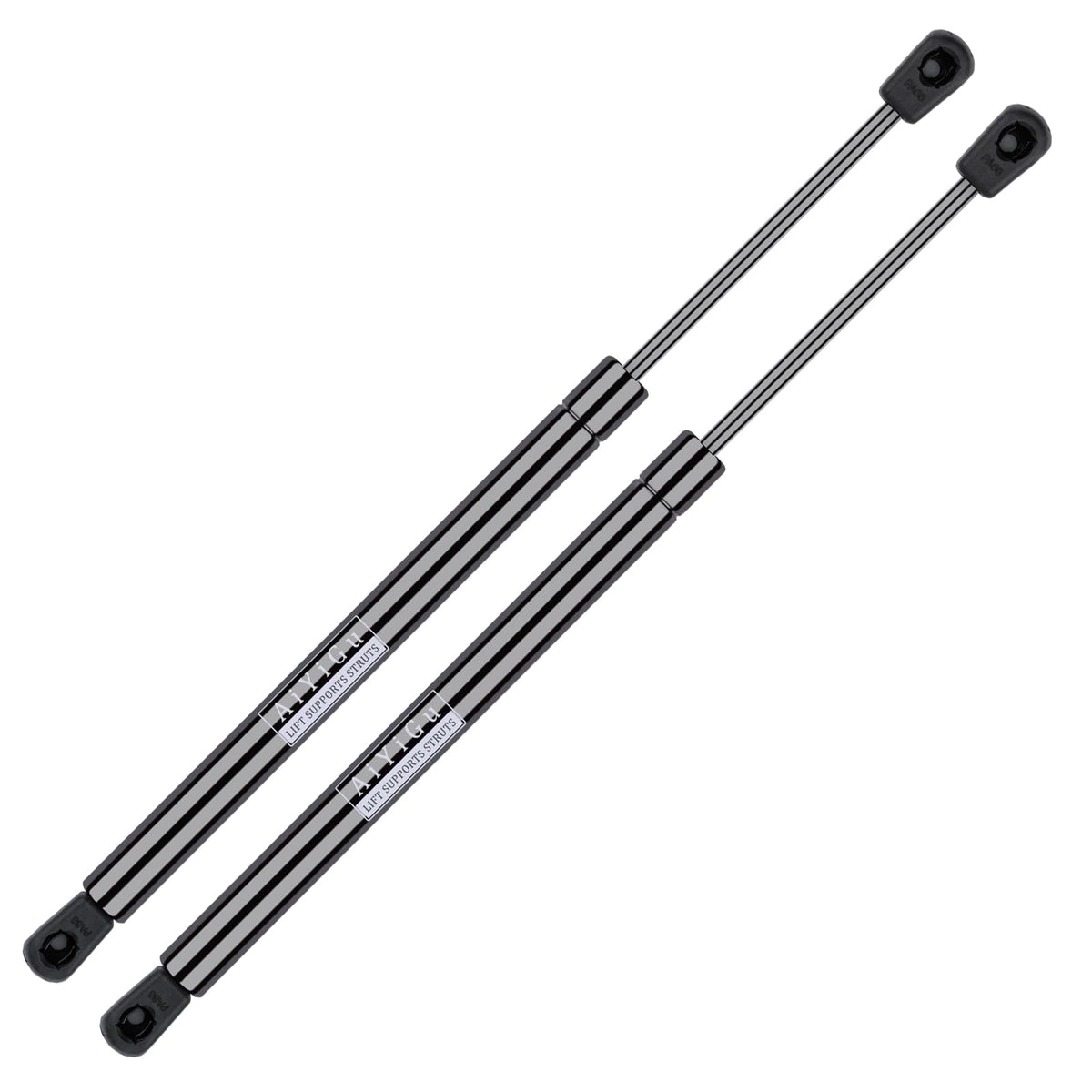 AiYiGu front view of rear window struts showing fit and finish benefit