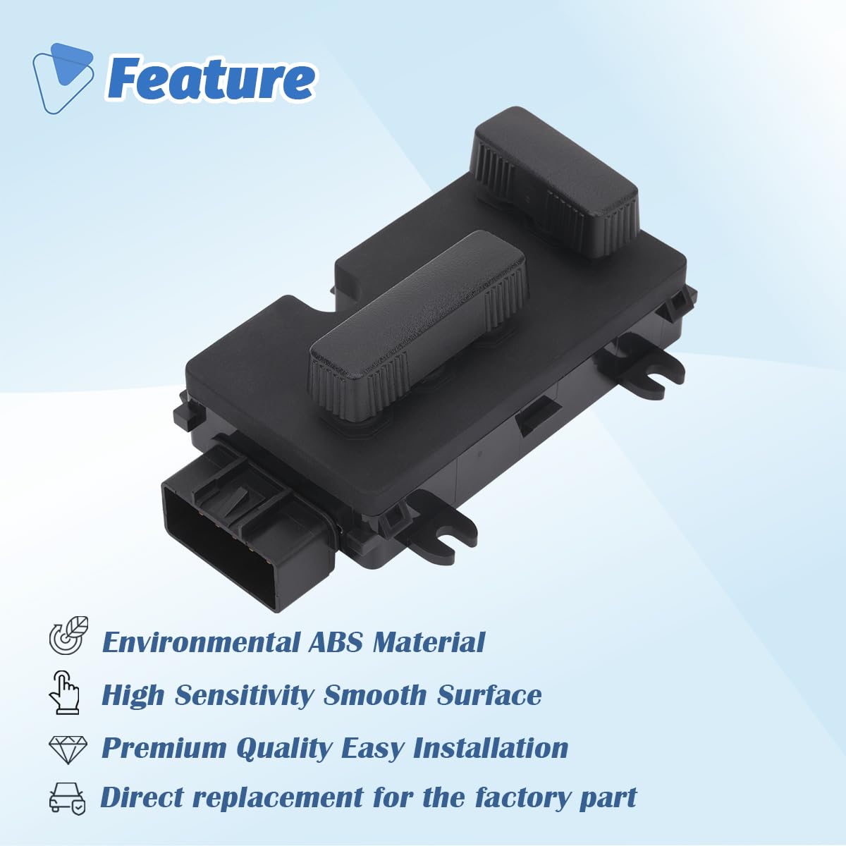 AiYiGu switch next to ruler showing compact scale for accurate fitment