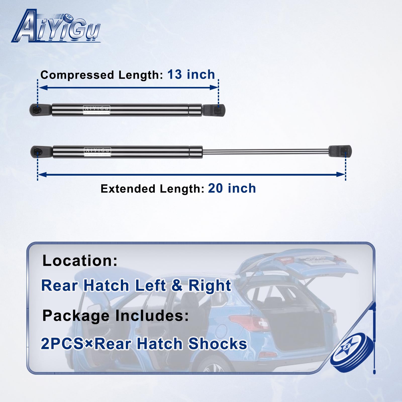 AiYiGu close-up of cylinder and rod showing durable finish and smooth action