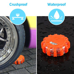 AK flare attached to car body using magnetic base providing hands-free visibility