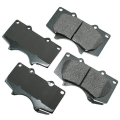 Akebono ACT976 front pads in original packaging showing fitment and quiet performance