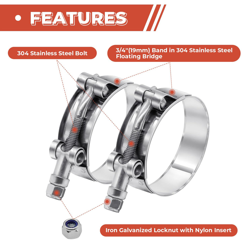 AKIHISA clamp fitted on silicone turbo hose demonstrating secure seal