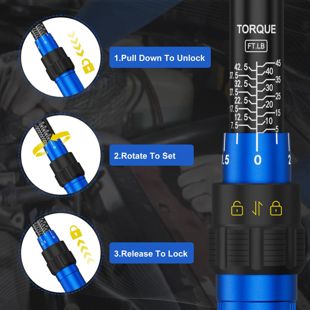 ALAIAL torque wrench in use showing audible click action to prevent over-tightening benefit