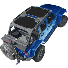Alien Sunshade front view on Jeep Wrangler JKU showing clean fit and style benefit