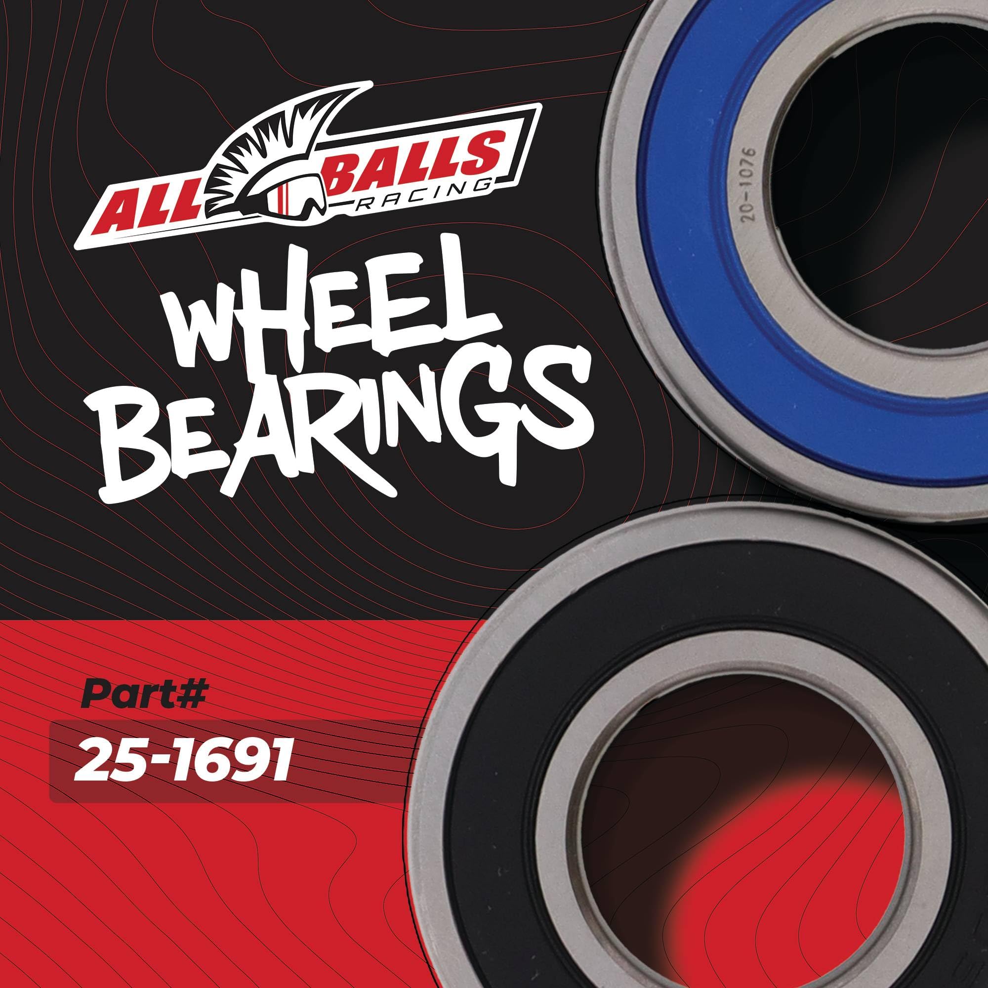 All Balls bearings installed on a Harley front wheel demonstrating proper fit