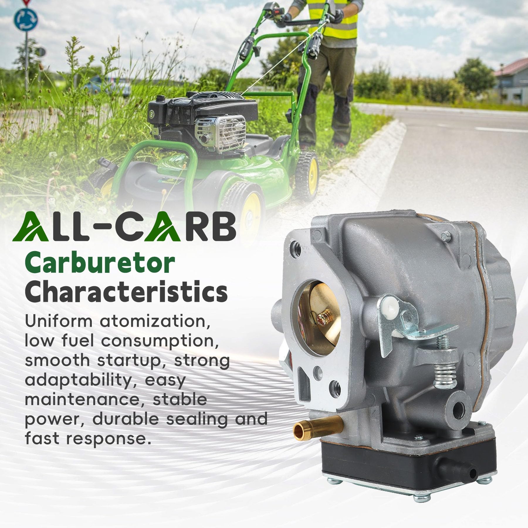 ALL-CARB float bowl detail showing clean machining for reliable fuel metering