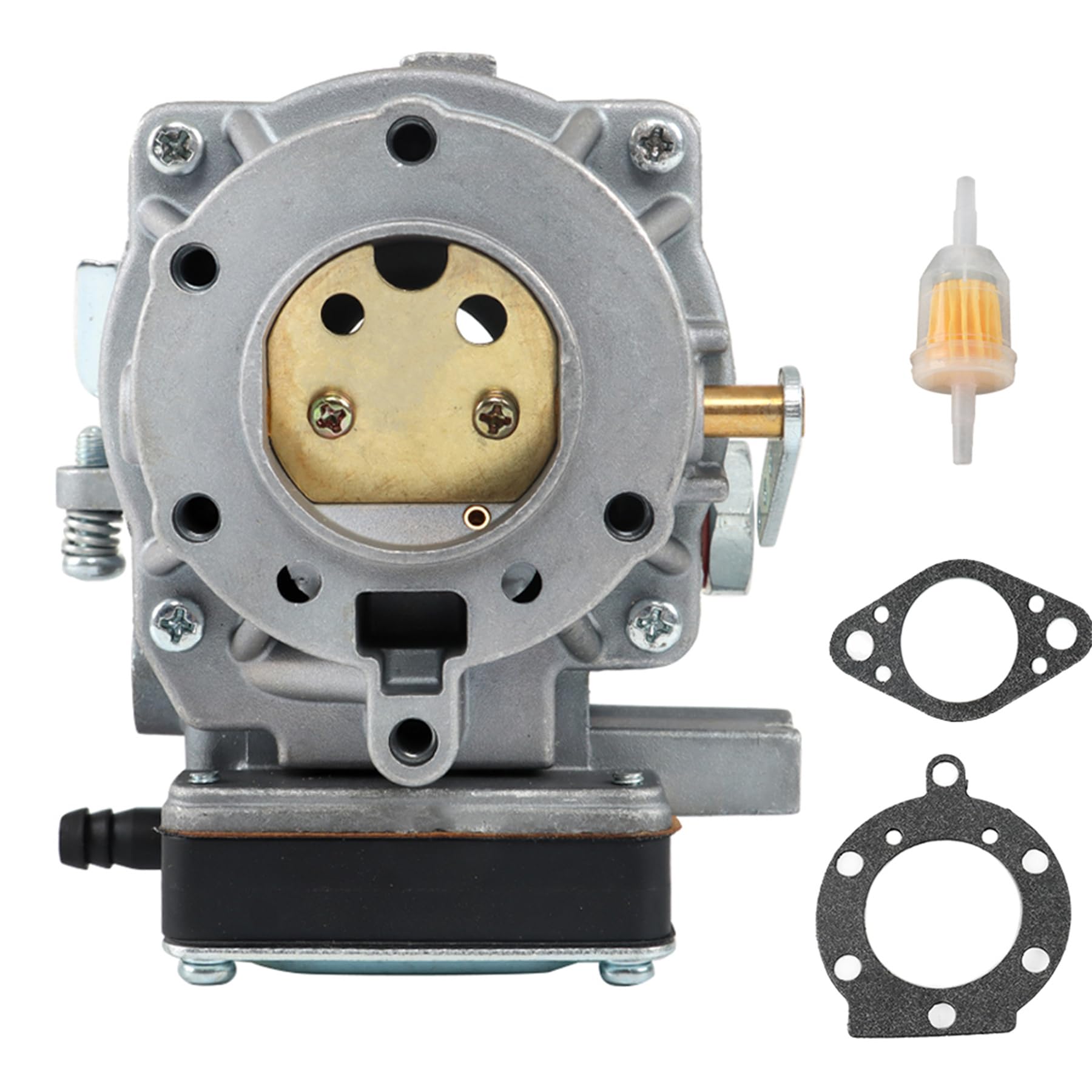 ALL-CARB front view of carburetor showing mounting points and fitment benefits