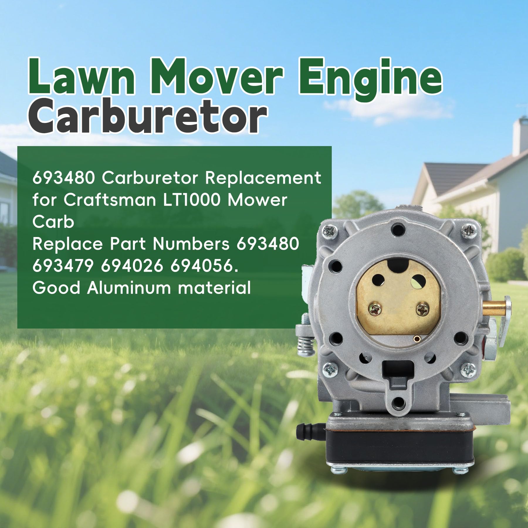 ALL-CARB top view highlighting throttle linkage and easy-fit installation benefit