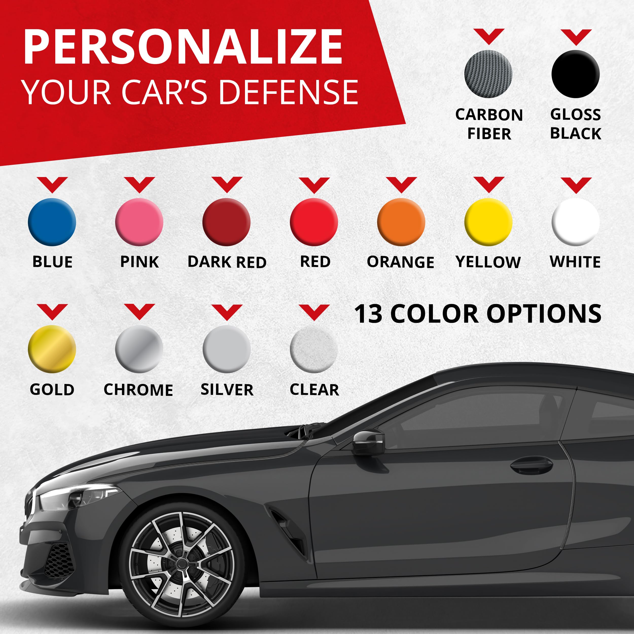 All-Fit Automotive adhesive backing with liner visible for secure stick