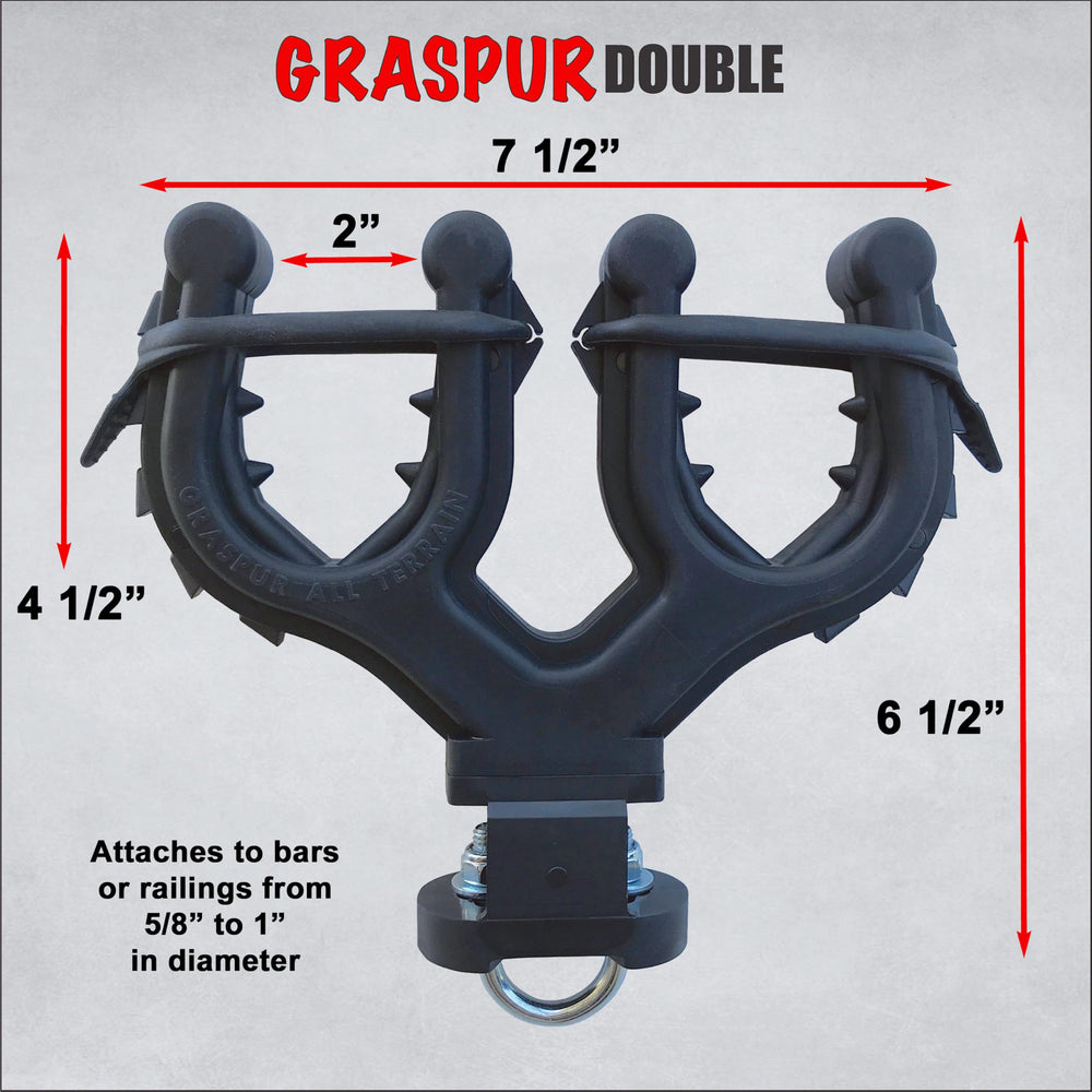 All Rite Graspur on an ATV in the outdoors demonstrating easy access and transport