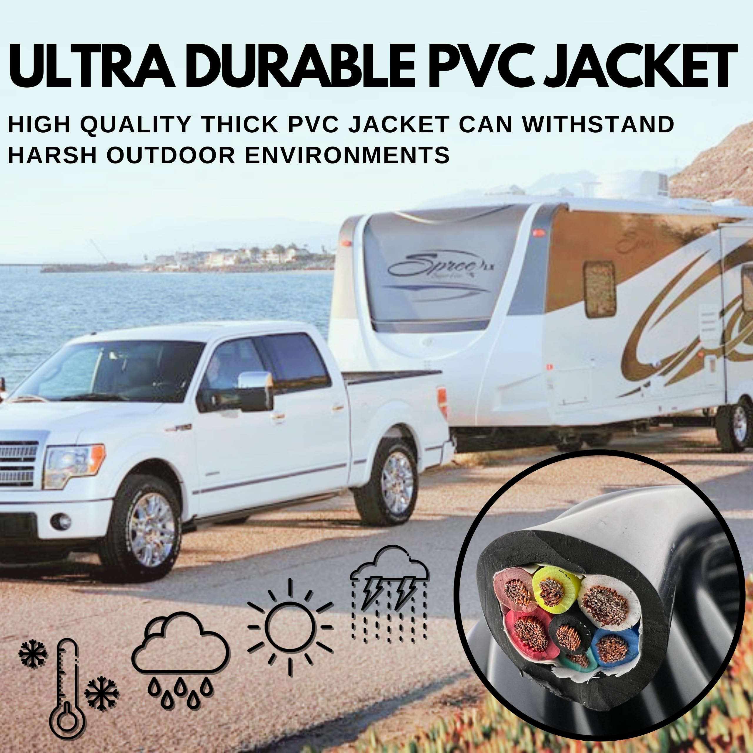 All Star Truck Parts stranded copper-clad-aluminum wire detail for improved conductivity and corrosion resistance