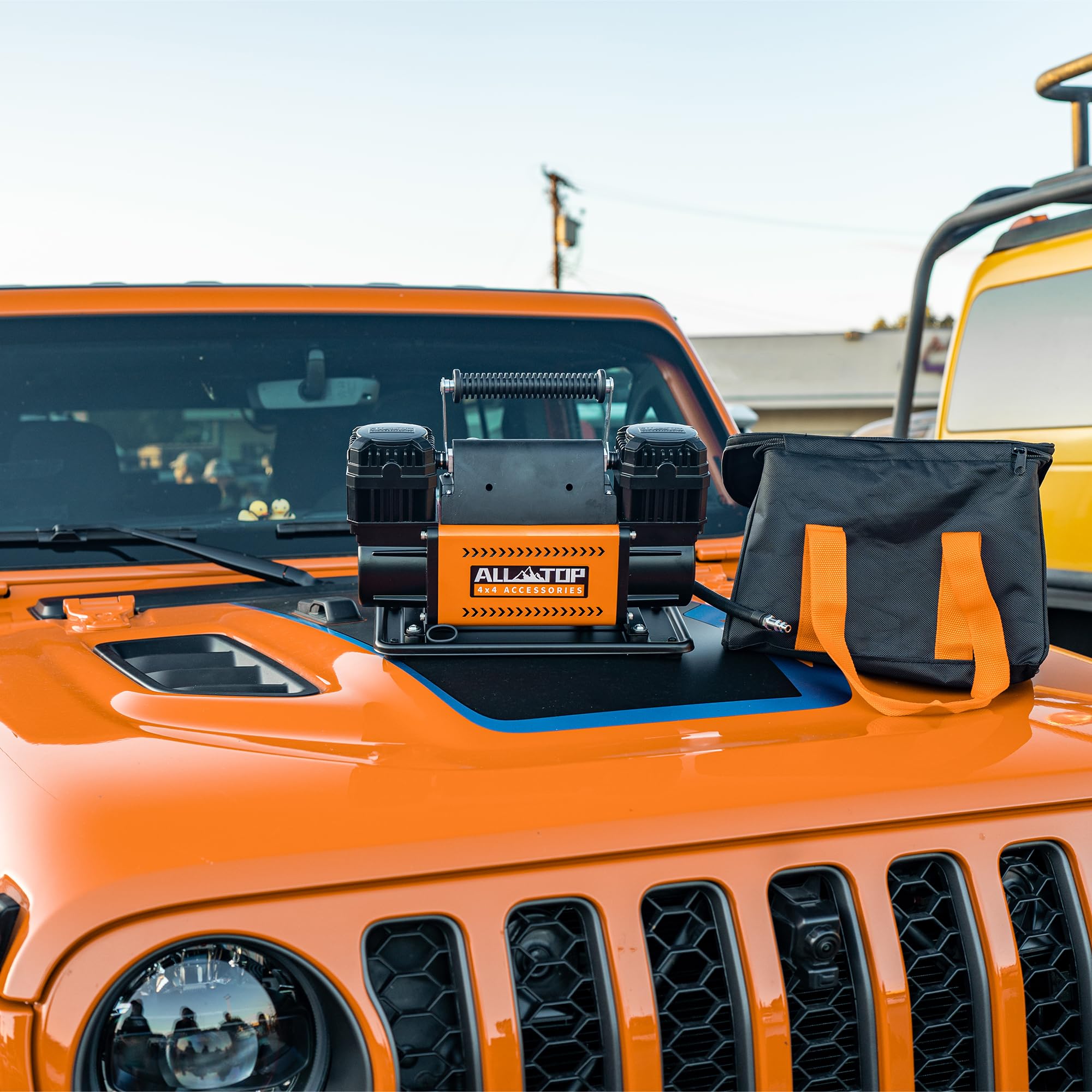 ALL-TOP kit unboxed with accessories for complete on-the-go tire service