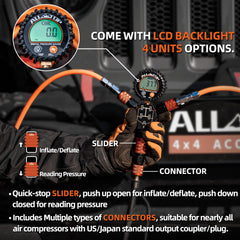 ALL-TOP push-on lock-on air chuck securing valve stems to prevent leaks