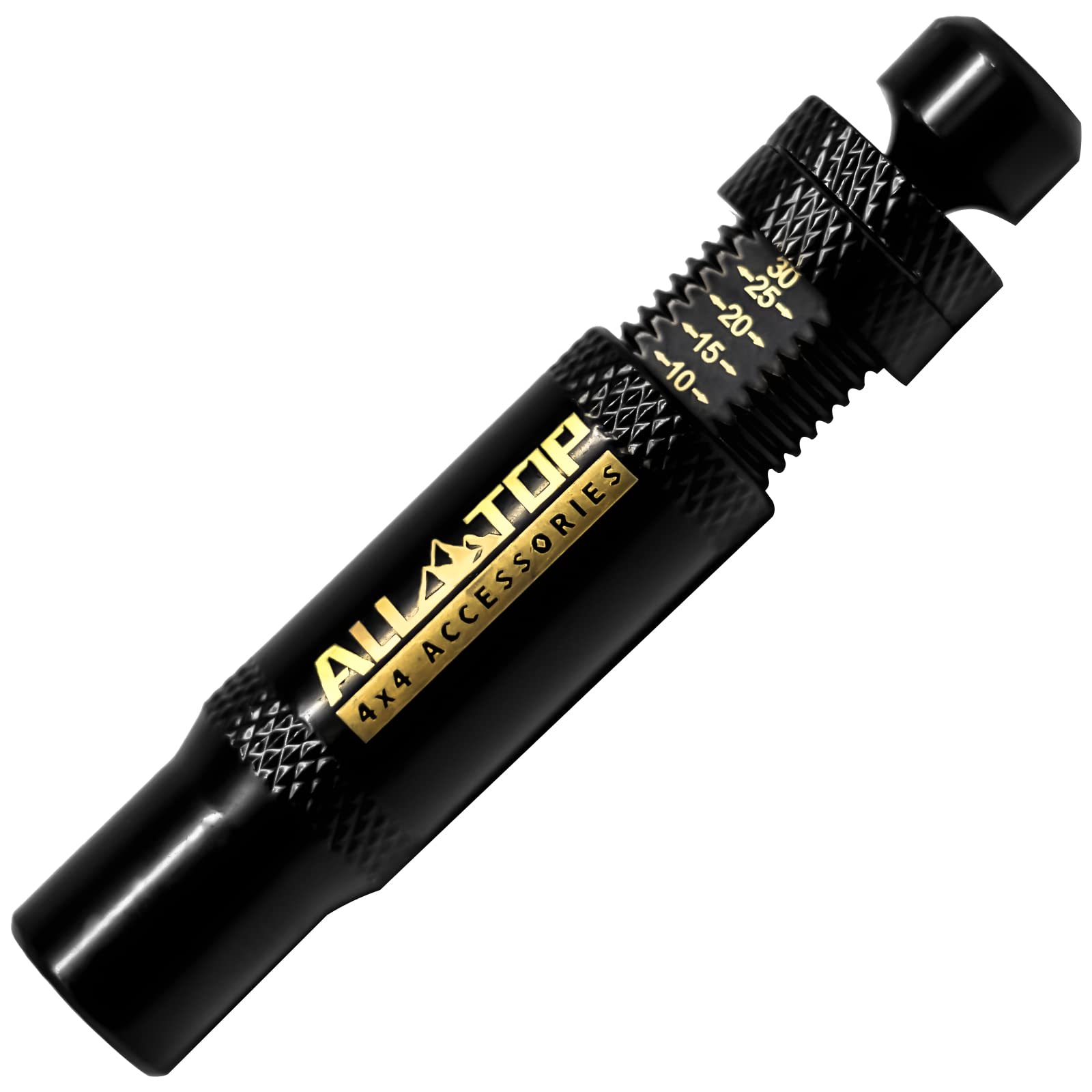 ALL-TOP valve with cap installed protecting valve stem after deflation