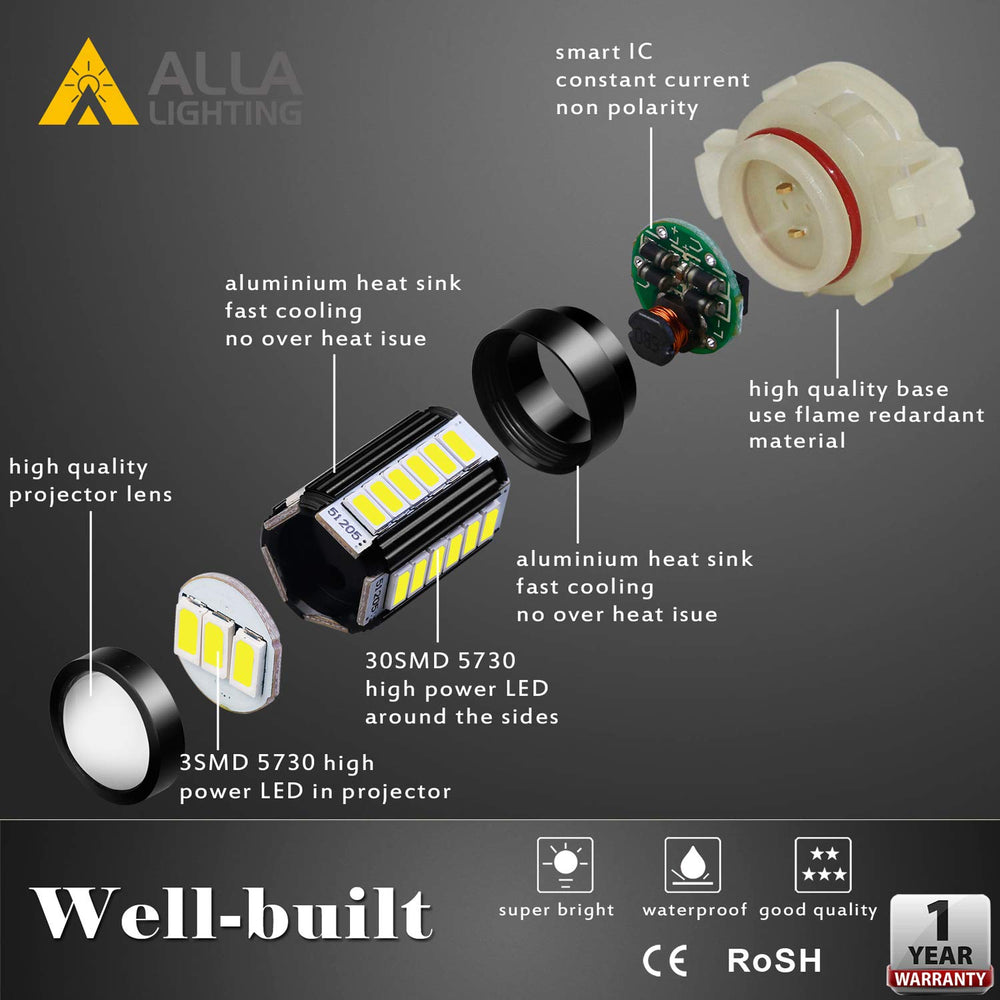 Alla Lighting bulb installed in fog housing demonstrating easy fitment