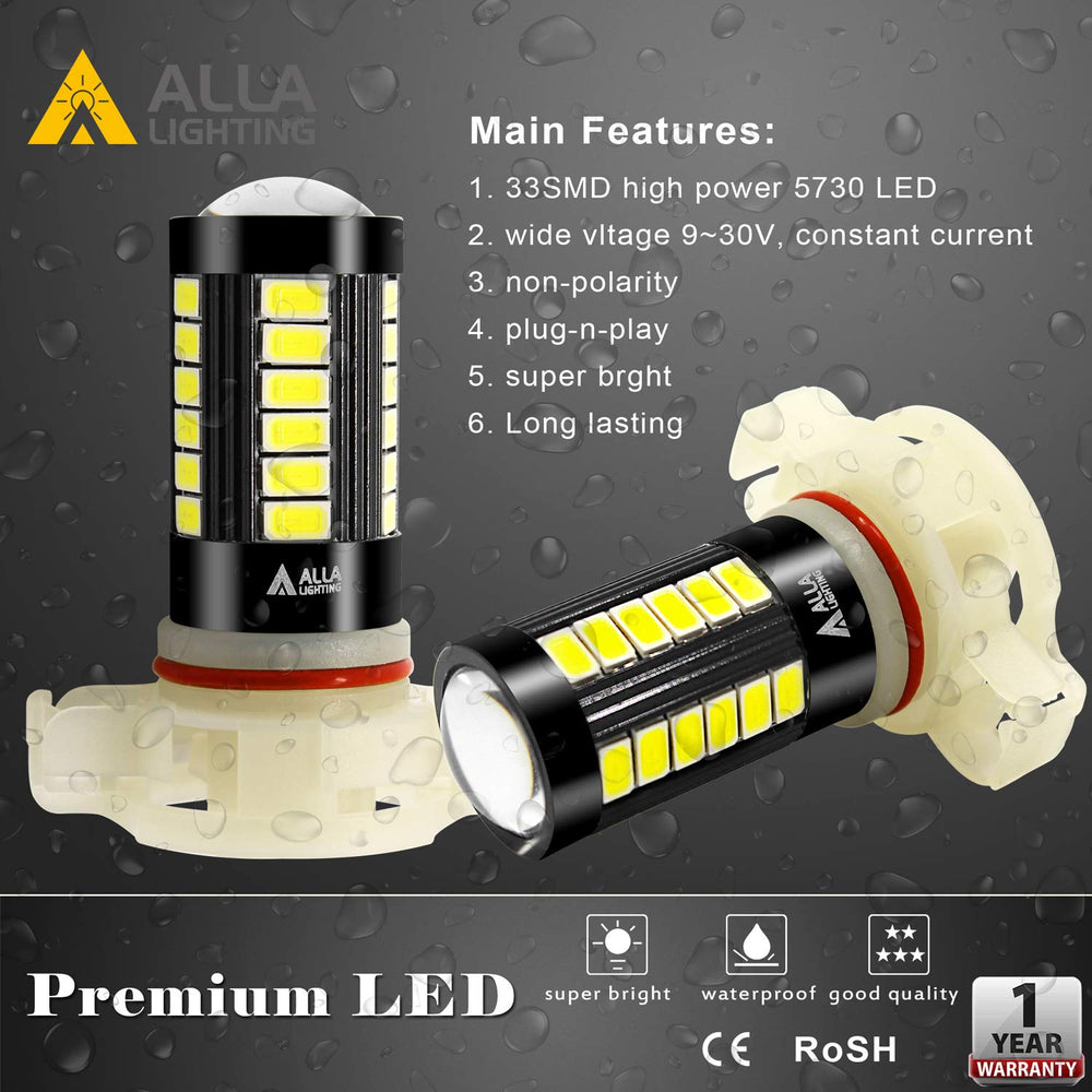 Alla Lighting beam pattern on road showing improved nighttime visibility