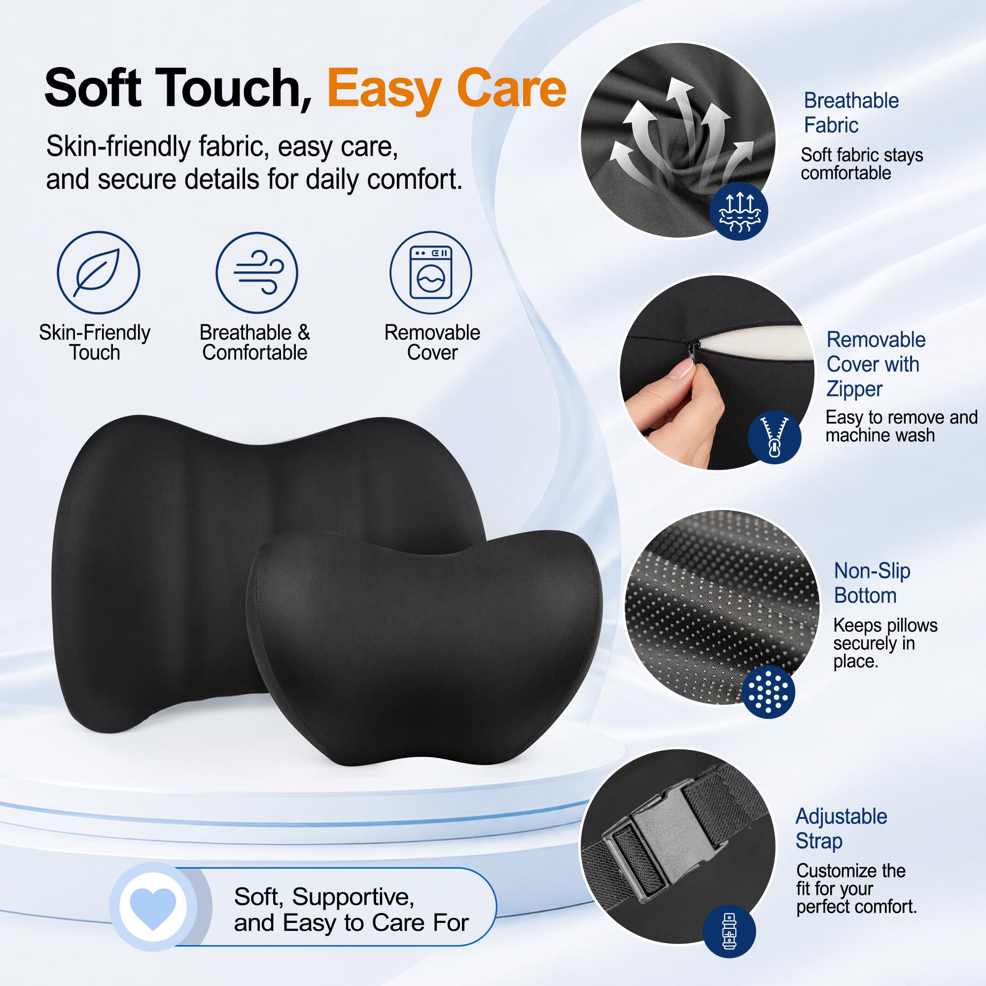 Allaboutsla installed on car seat from driver view showing improved posture and driving comfort