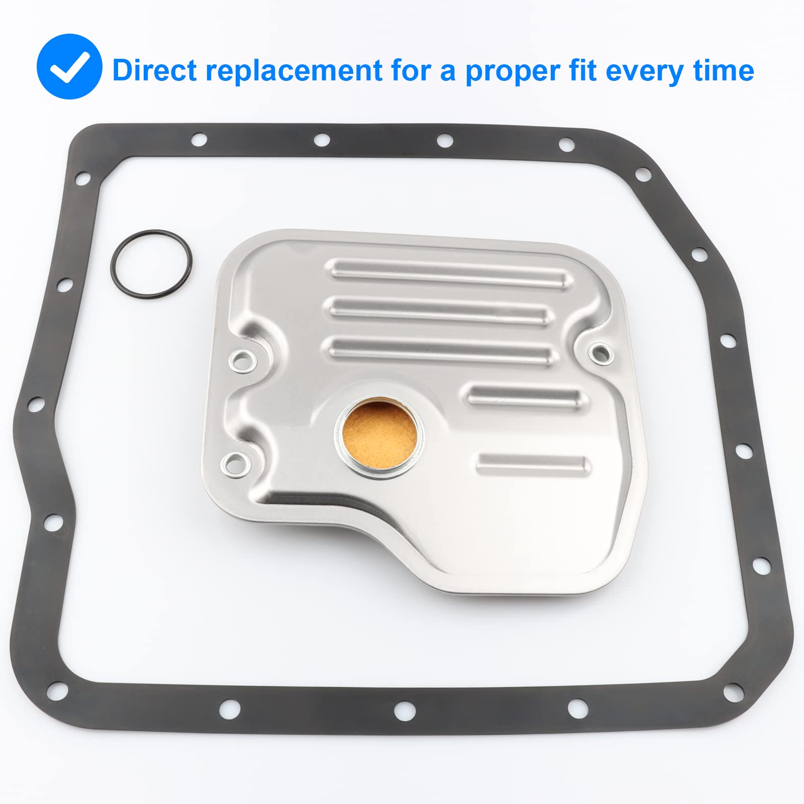 Allmotorparts transmission filter installed under vehicle demonstrating correct placement
