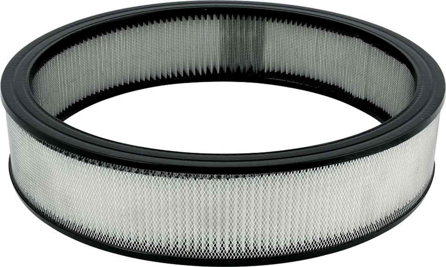 Allstar Performance front view of paper air filter element highlighting fit and airflow benefits