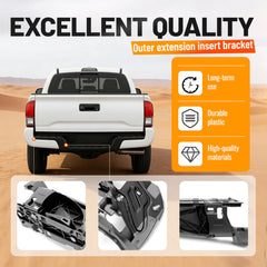 ALMULOO bracket installed on Tacoma driver side demonstrating restored bumper line benefit