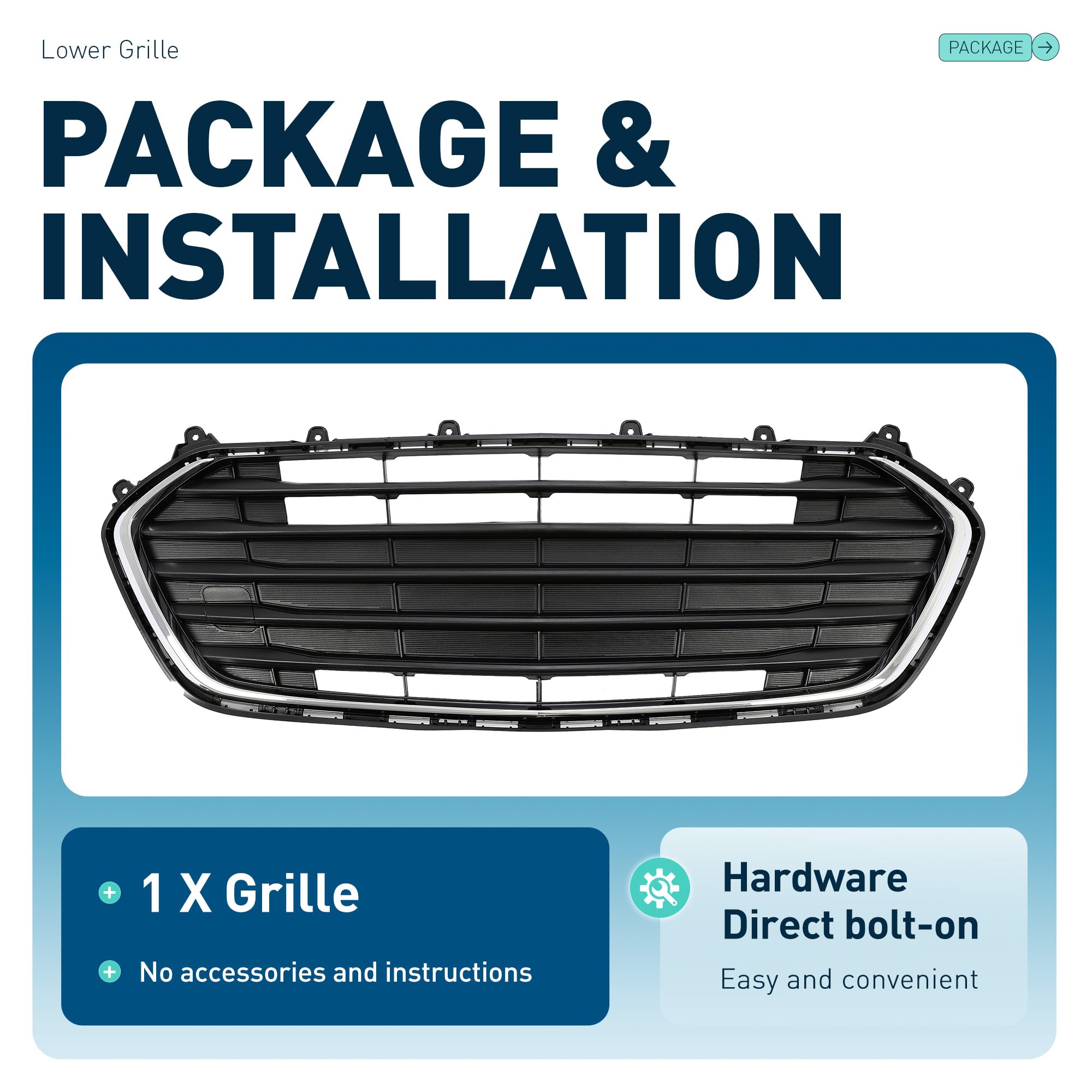 ALMULOO grille blocking road debris showing protective function
