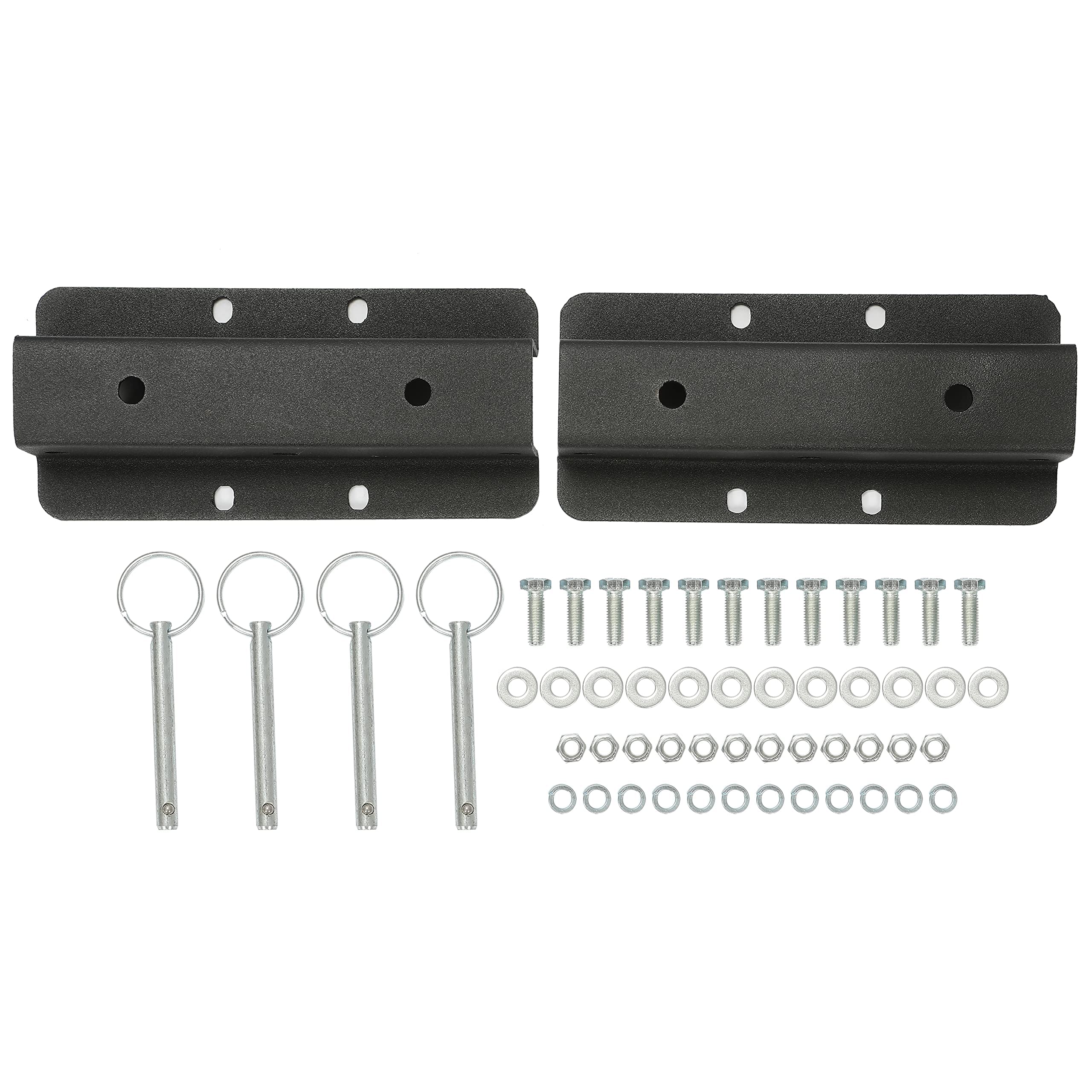 ALMULOO product box opened showing handrail and included hardware