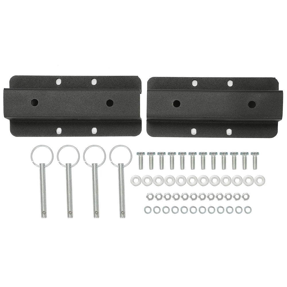 ALMULOO product box opened showing handrail and included hardware