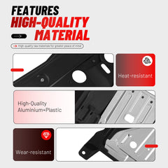ALMULOO silvery-black finish close-up showing corrosion-resistant surface